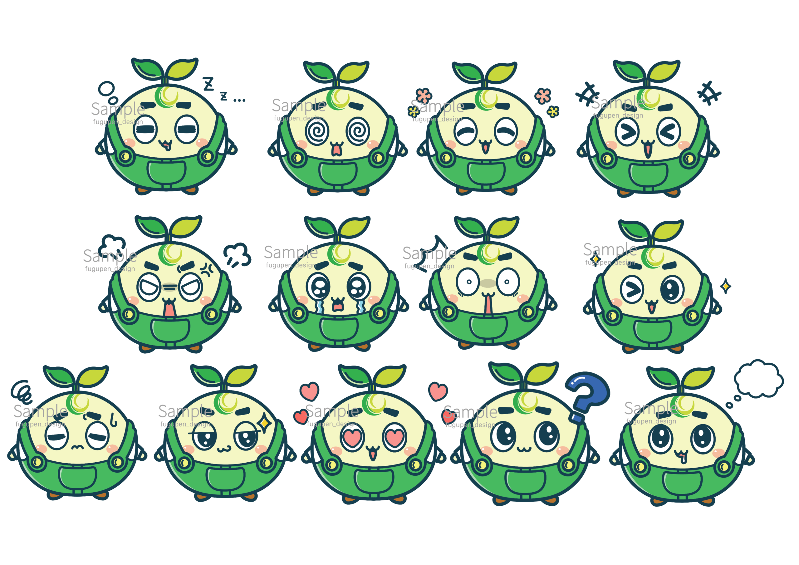 山瀬青果キャラクター 表情差分