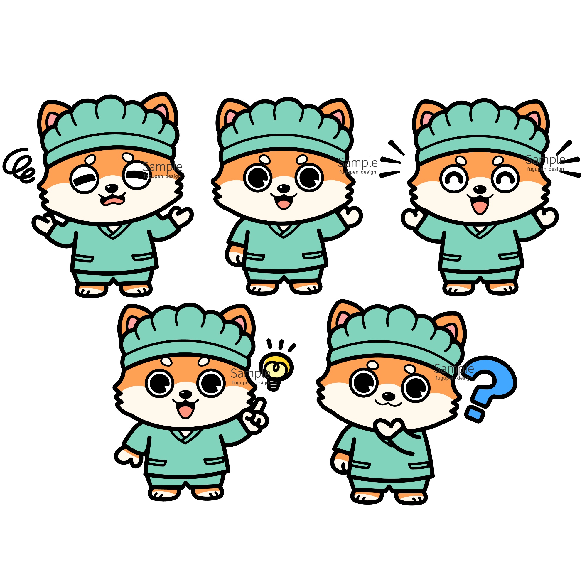 麻酔科医キャラクター（犬）